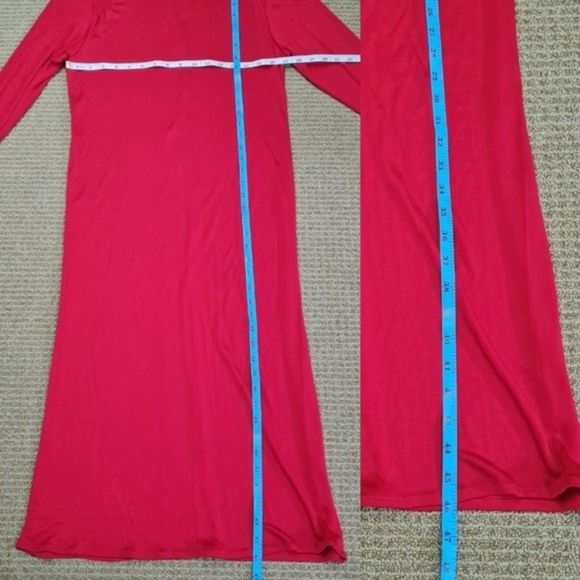 Vintage Miss O by Oscar De La Renta Red Maxi Dress Size Tag 12 - Picture 11 of 12